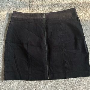 Zippered Jean Skirt